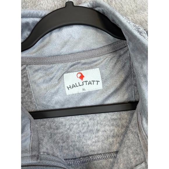 Hallstatt Men's Gray 1/4 Zip Fleece Pullover Jacket Chest Zip Pocket NWT Size XL - Picture 5 of 12